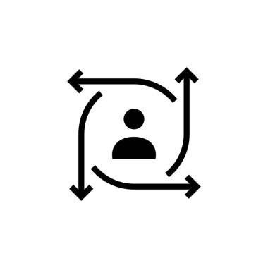 Kullanıcı Öngörüleri simgesi vektörde. Logotype