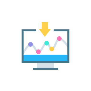 Veri Madencilik simgesi vektörde. Logotype