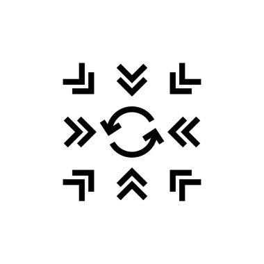 Veri eşzamanlama simgesi vektörde. Logotype