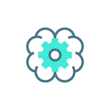 Vektör olarak derin öğrenme simgesi. Logotype