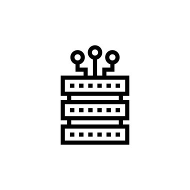 Vektör olarak sunucu simgesi. Logotype