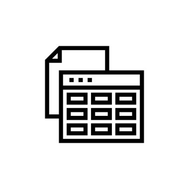 API Arayüz simgesi vektörde. Logotype