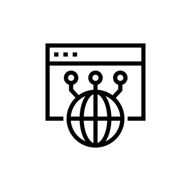 Vektör olarak Global Altyapı simgesi. Logotype