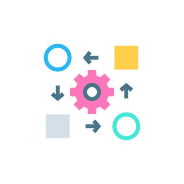 Veri eşzamanlama simgesi vektörde. Logotype