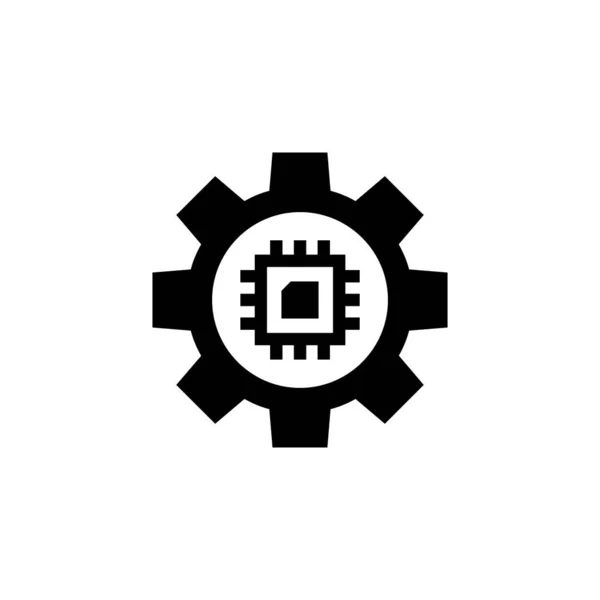 Neurala Nätverk Ikonen Vektor Logotyp — Stock vektor