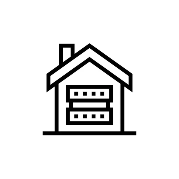 Icône Entrepôt Données Dans Vecteur Logotype — Image vectorielle