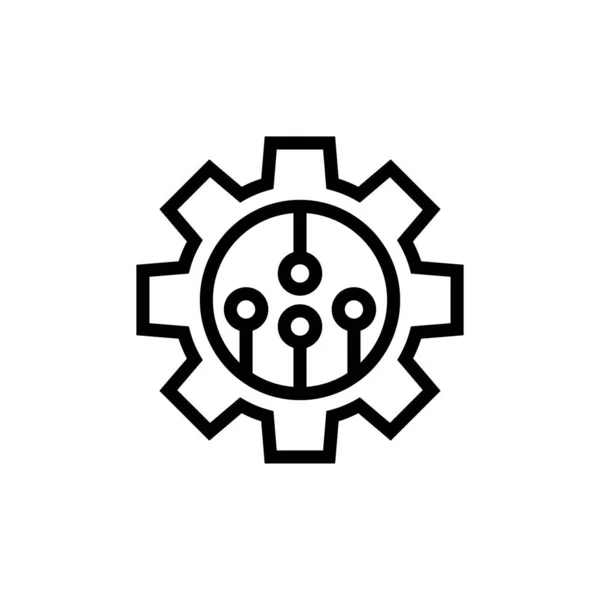 Icona Del Processo Connessione Nel Vettore Logotipo — Vettoriale Stock