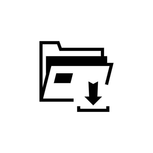 Download Folder Icon Vector Logotype — Stock Vector