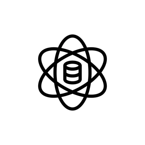 Icona Della Scienza Dei Dati Nel Vettore Logotipo — Vettoriale Stock