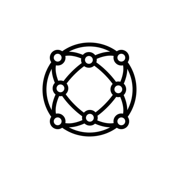 Ikona Globální Infrastruktury Vektoru Logotyp — Stockový vektor