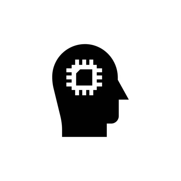Icono Inteligencia Artificial Vector Logotipo — Archivo Imágenes Vectoriales