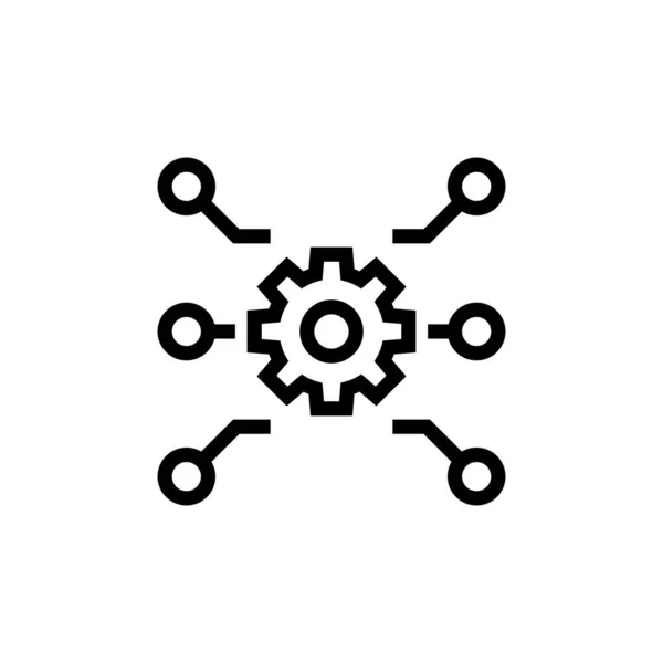 Icona Del Sistema Automatizzato Nel Vettore Logotipo — Vettoriale Stock