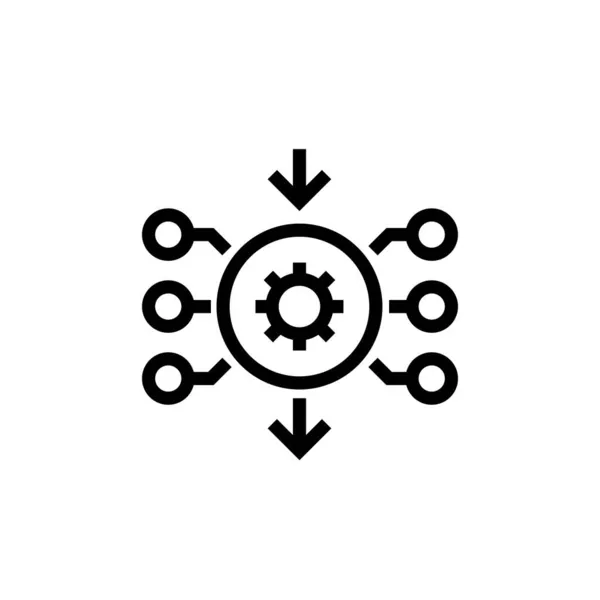 Icona Dell Inferenza Della Conoscenza Nel Vettore Logotipo — Vettoriale Stock