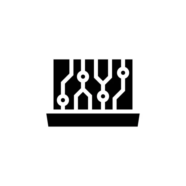 Ícone Ciência Computação Vector Logotipo — Vetor de Stock