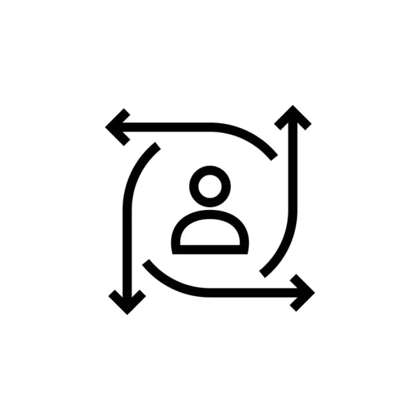 Ícone Previsões Usuário Vetor Logotipo —  Vetores de Stock