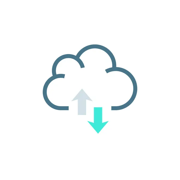 Icône Architecture Stockage Cloud Dans Vecteur Logotype — Image vectorielle