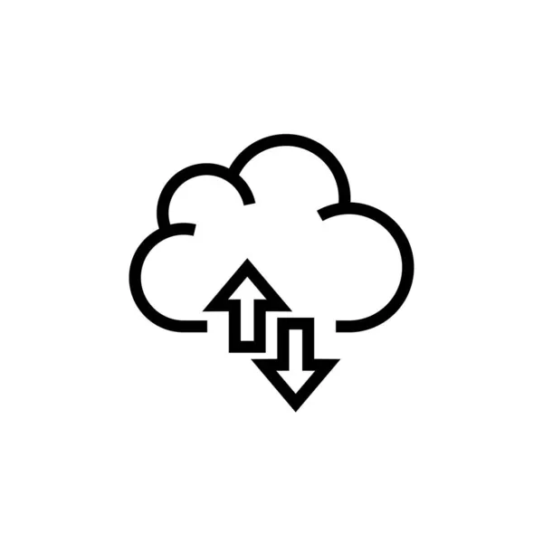 Cloud Storage Architecture Symbol Vektor Logotyp — Stockvektor