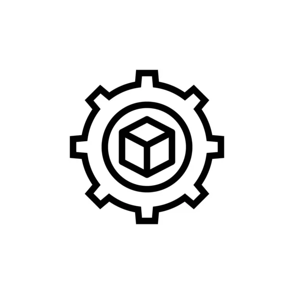 Ikona Automatizovaná Řešení Vektoru Logotyp — Stockový vektor
