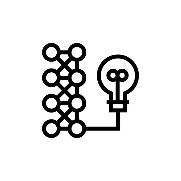 Deep Learning Symbol Vektor Logotyp — Stockvektor
