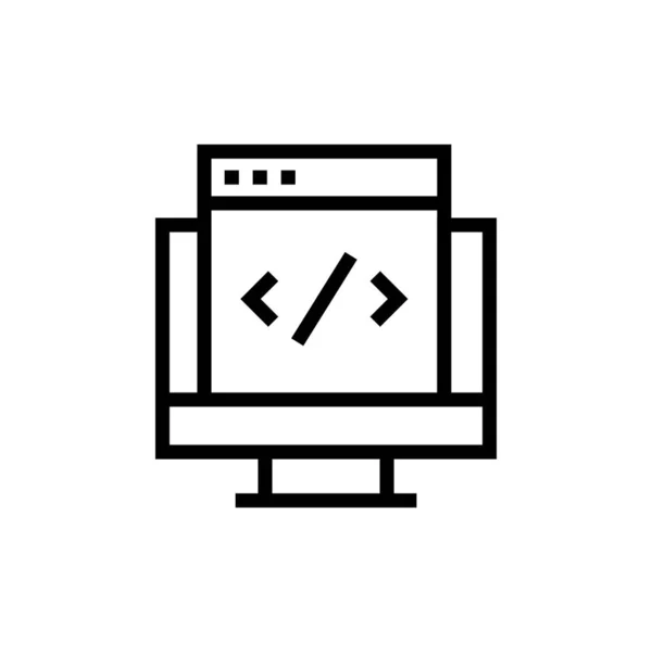 Programmiersymbol Vektor Logotyp — Stockvektor