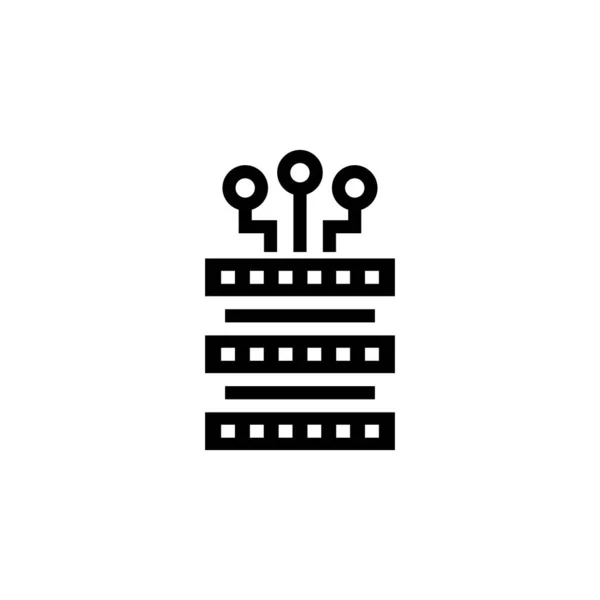 Server Symbol Vektor Logotyp — Stockvektor