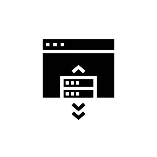 Ícone Hospedagem Vetor Logotipo —  Vetores de Stock