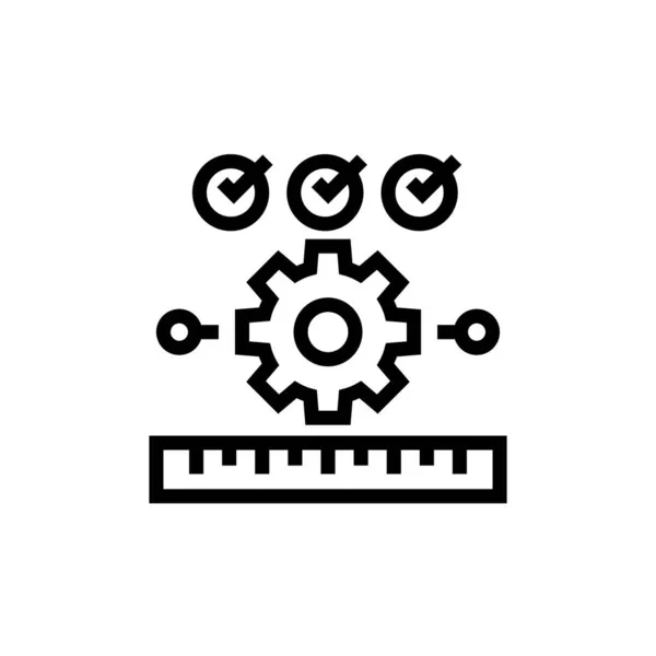Omgekeerde Engineering Icoon Vector Logotype — Stockvector