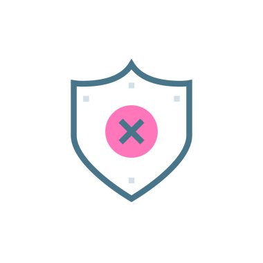 Savunma ikonu vektör olarak. Logotype