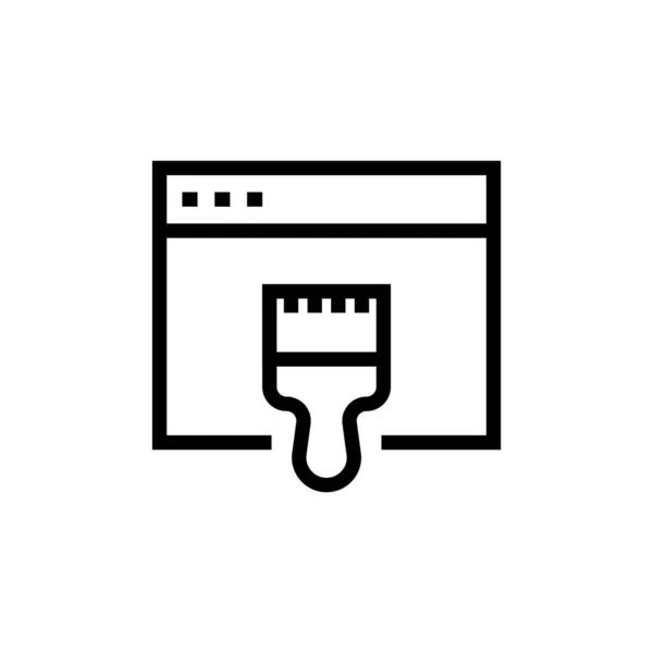 Ícone Browser Cleaner Vetor Logotipo —  Vetores de Stock