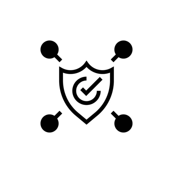 Icono Vpn Vector Logotipo — Vector de stock