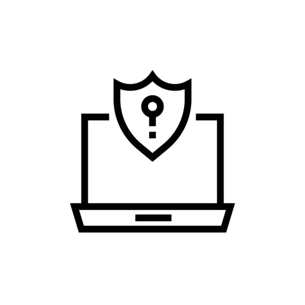Εικονίδιο Ασφαλείας Υπολογιστή Διάνυσμα Λογότυπο — Διανυσματικό Αρχείο