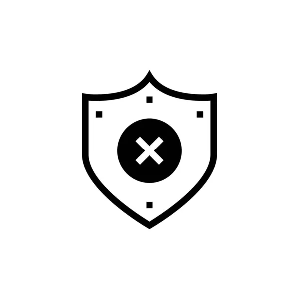 Icono Defensa Vector Logotipo — Vector de stock