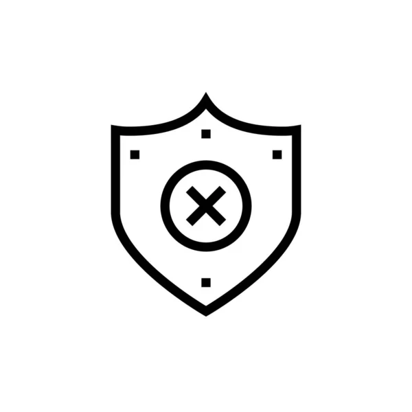 Icono Defensa Vector Logotipo — Vector de stock