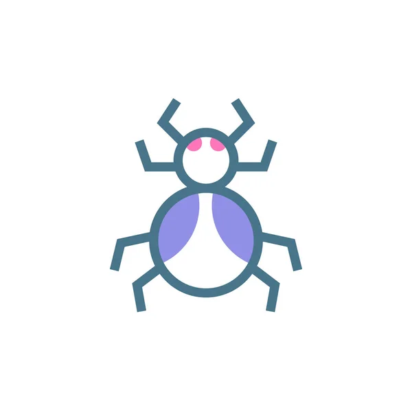 Icona Software Bug Nel Vettore Logotipo — Vettoriale Stock