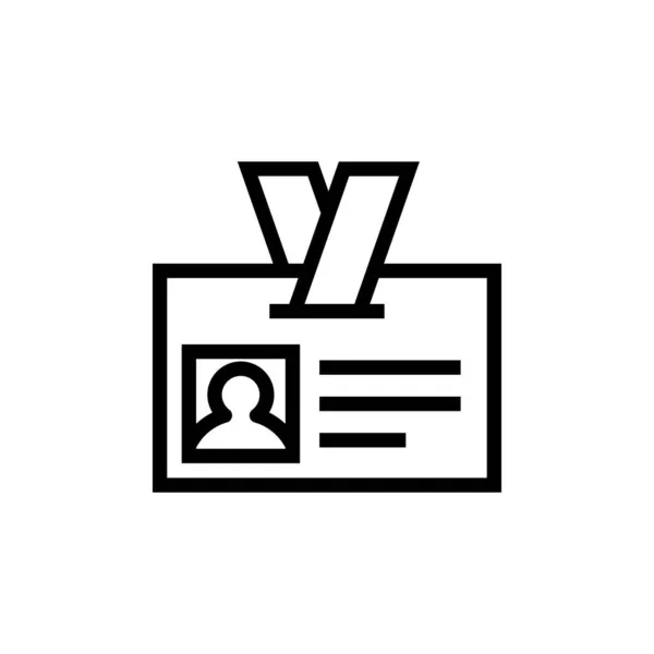 Pass Symbol Vektor Logotyp — Stockvektor