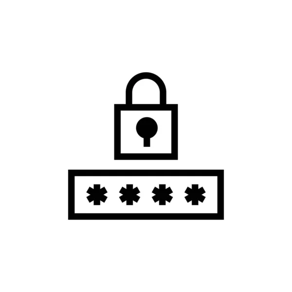 Password Icoon Vector Logotype — Stockvector