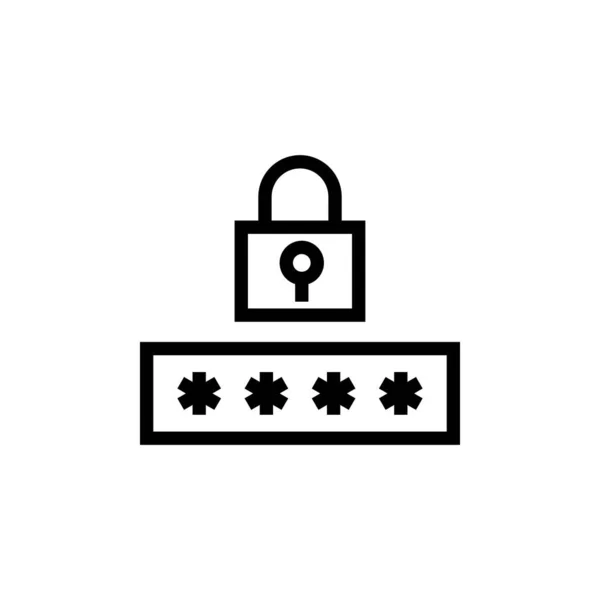 Vektör Olarak Password Simgesi Logotype — Stok Vektör