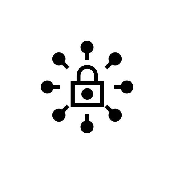 Netzwerk Symbol Vektor Logotyp — Stockvektor