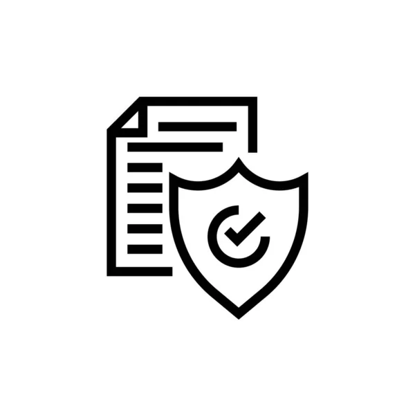 Document Protection Icon Vector Logotype — Stock Vector