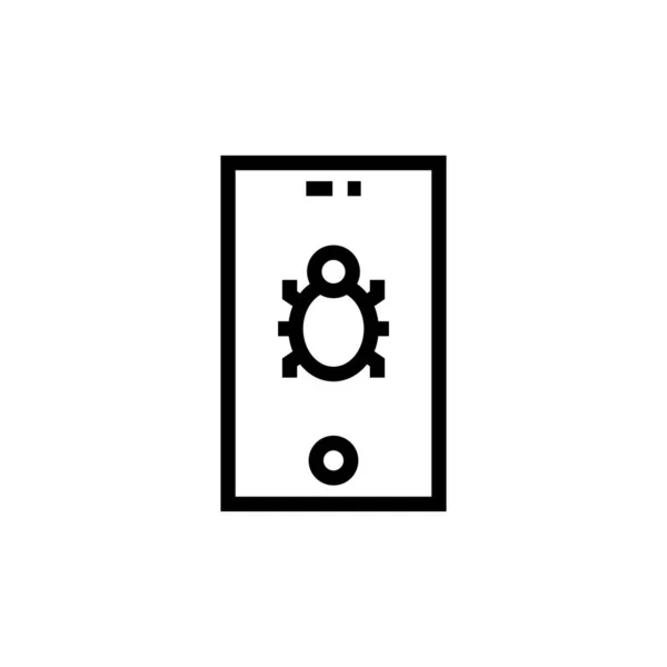 Mobile Bug Icon Vector Logotype — Stock Vector