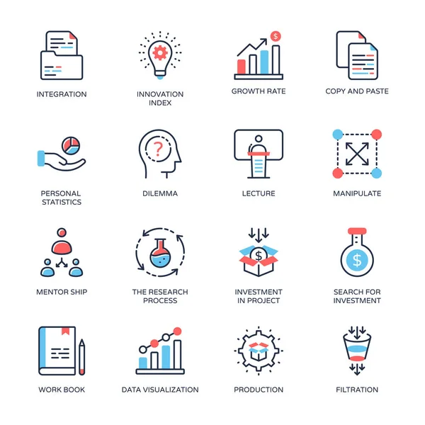 Business Finance Filled Line Icons Χάιδεψε Vectors — Διανυσματικό Αρχείο