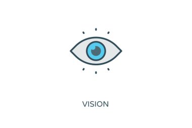 Vizyon simgesi vektörde. Logotype