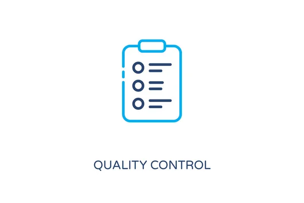Icona Del Controllo Qualità Nel Vettore Logotipo — Vettoriale Stock