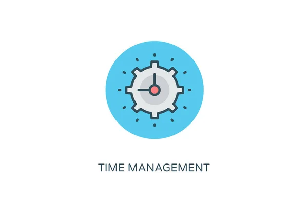 Time Management Symbol Vektor Logotyp — Stockvektor