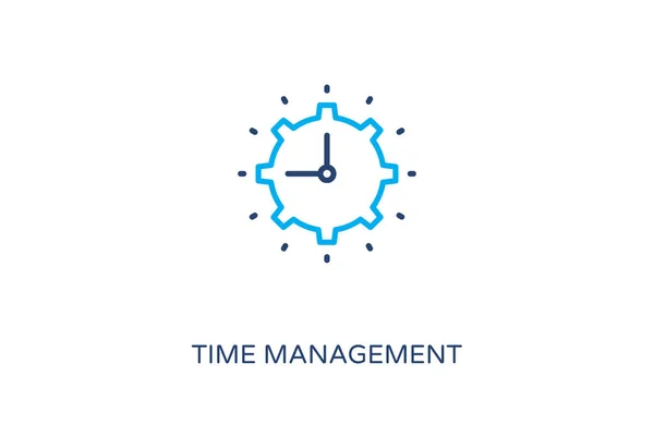 Time Management Symbol Vektor Logotyp — Stockvektor