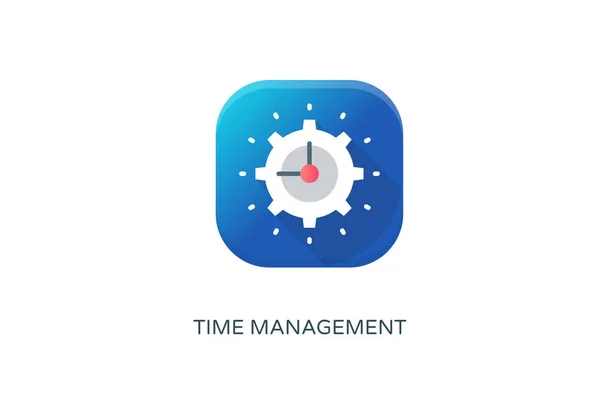 Time Management Symbol Vektor Logotyp — Stockvektor