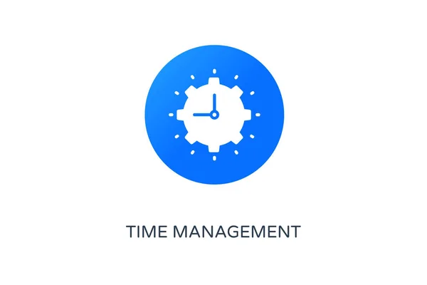 Time Management Symbol Vektor Logotyp — Stockvektor