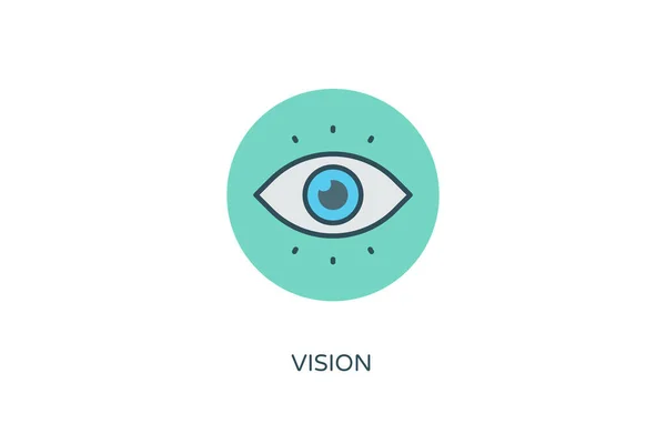 Icône Vision Vecteur Logotype — Image vectorielle