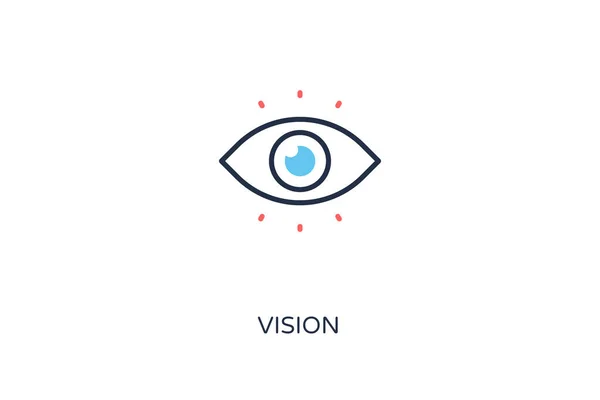 Icono Visión Vector Logotipo — Vector de stock