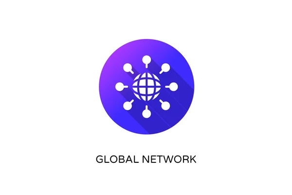 Globales Netzwerk Symbol Vektor Logotyp — Stockvektor